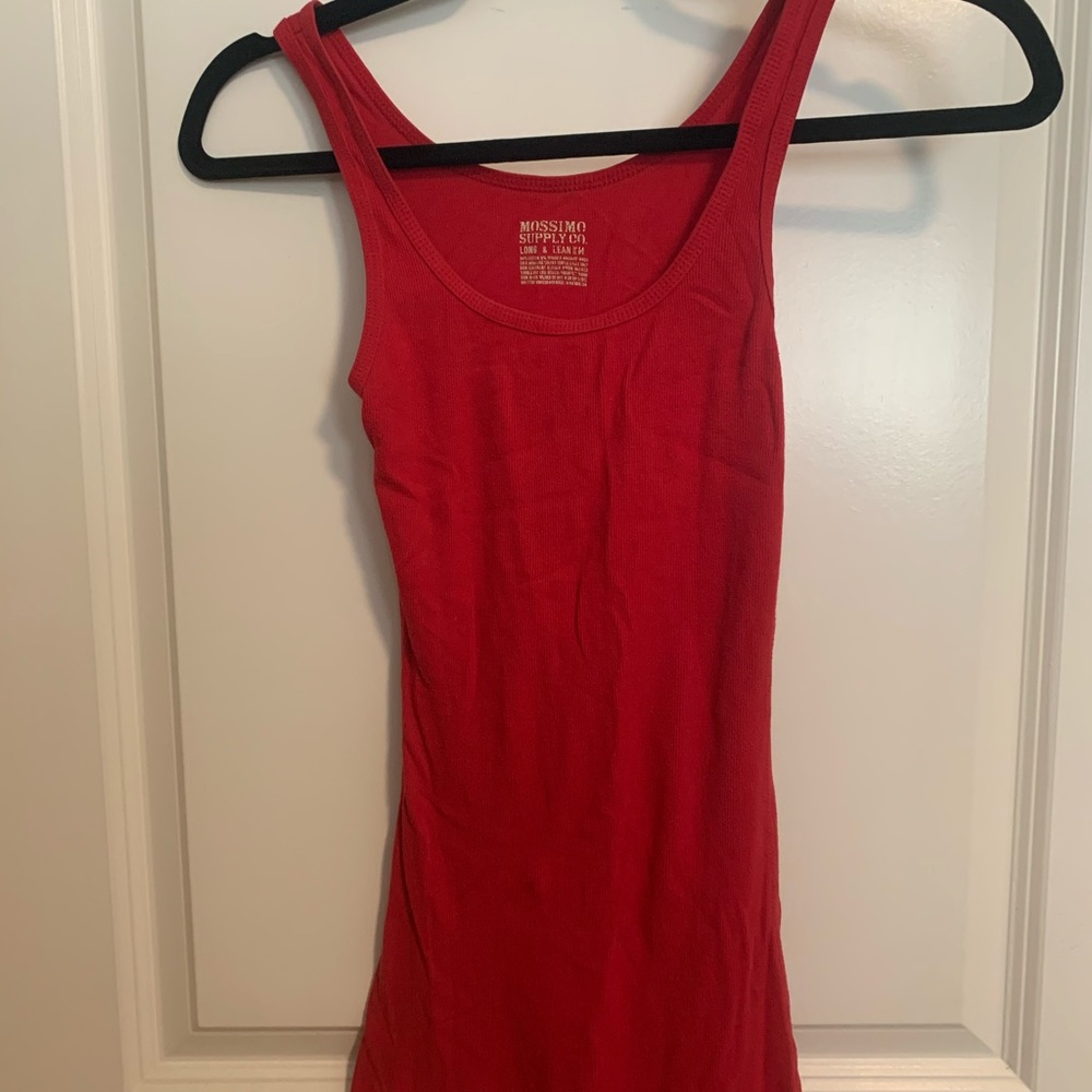 Mossimo Supply Co Long & Lean Red Tank Top